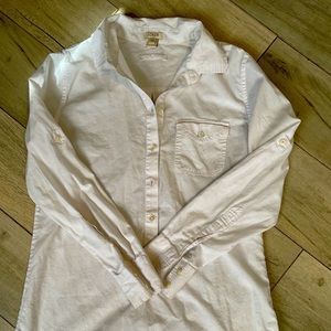 J Crew white button down shirt